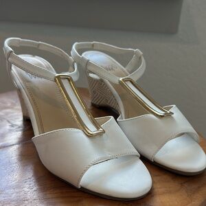 White summer sandals